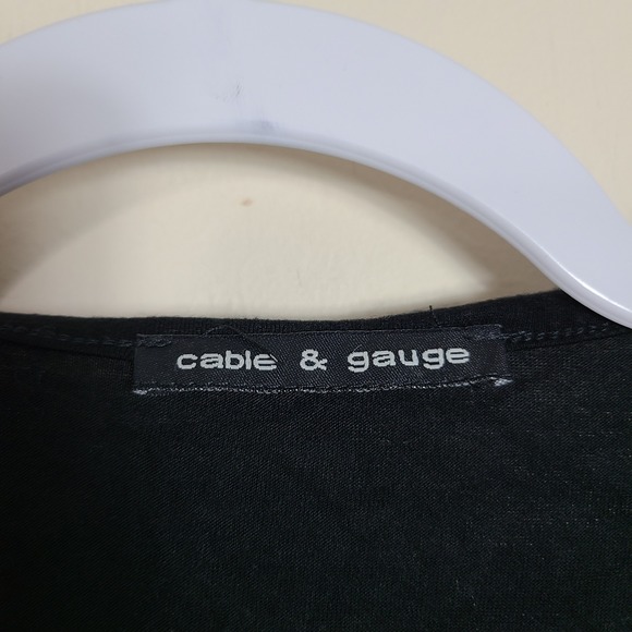 Black Lace Ruffled Long Sleeve Top M Romantic Goth Dark Whimsical Slinky Witchy - Picture 5 of 9